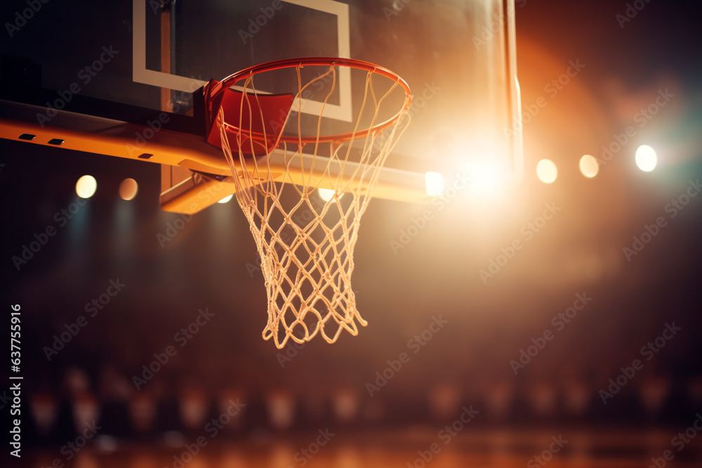 Beautiful basketball ring. Sport and healthy lifestyle concept. Playing basketball