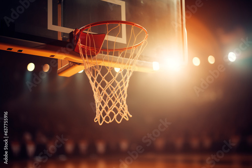 Beautiful basketball ring. Sport and healthy lifestyle concept. Playing basketball © Uliana