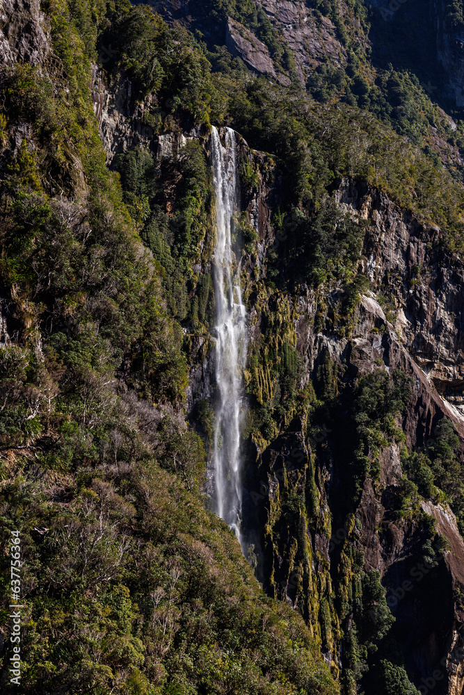 Obraz premium Small waterfall in the Miflord Sounds