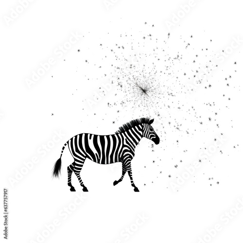 zebra on white made by midjourney