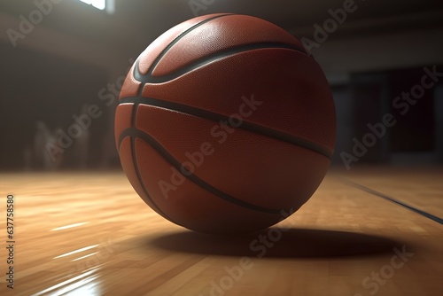 basketball on the floor made by midjourney