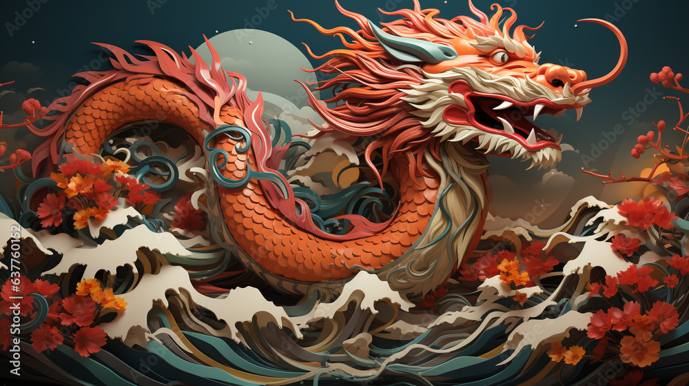 Dragon zodiac photo illustration