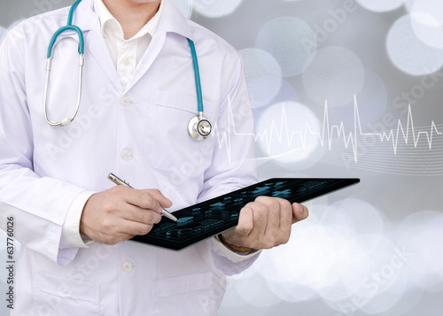 Doctor Using Digital Tablet. Healthcare Medicine Concept