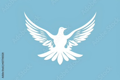 white dove flying made by midjourney photo