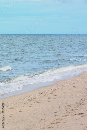 tropical beach and blue sky in nature 