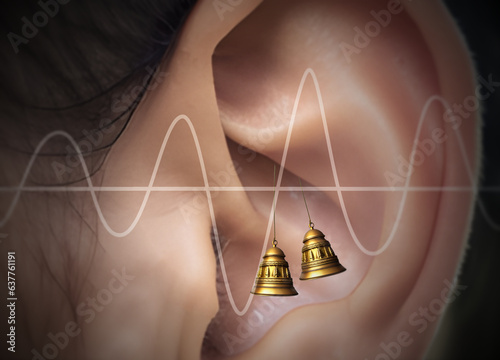 Tinnitus, conceptual illustration photo