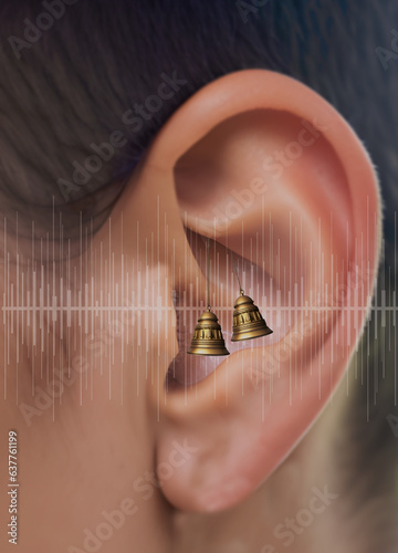 Tinnitus, conceptual illustration photo