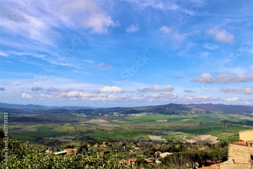 Toscany landscape, sky, view, nature, Italy