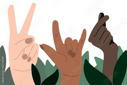 vector of international day of sign languages good for international day of sign languages celebration. flat design.