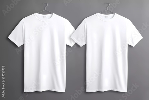 White t-shirts with copy space. Generative ai design concept.