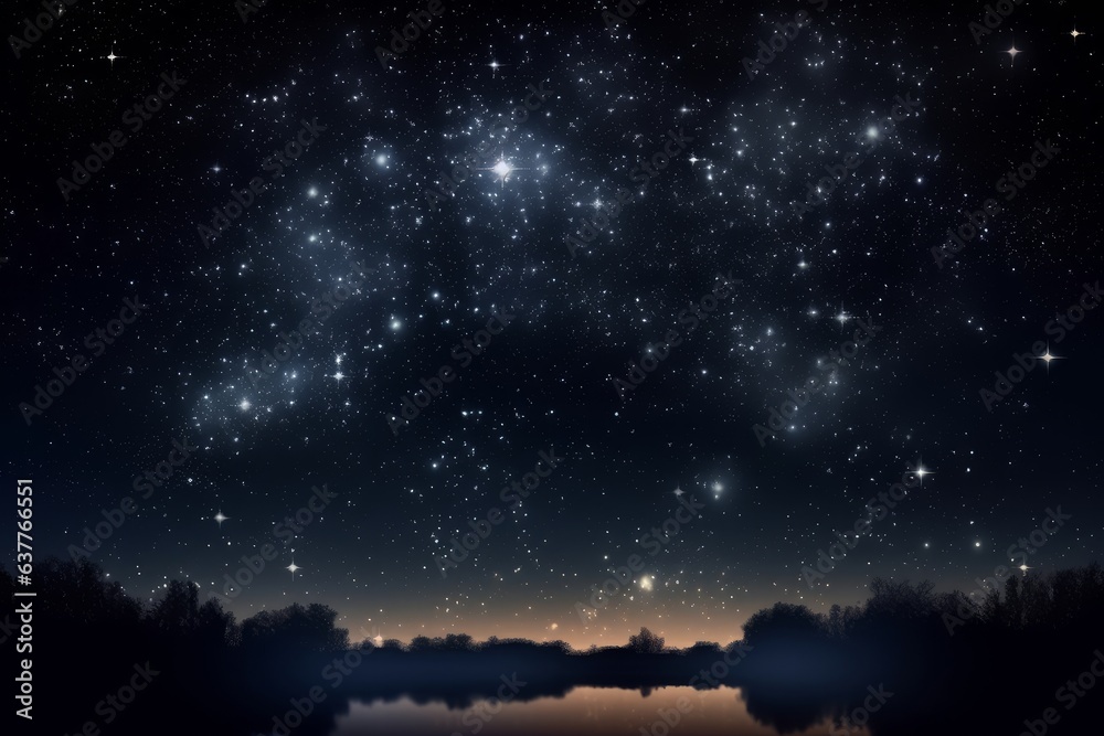 A starry night sky with clouds A starry night sky with clouds