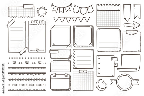 Doodle Items for Planners and Diaries. Set 2 of 4