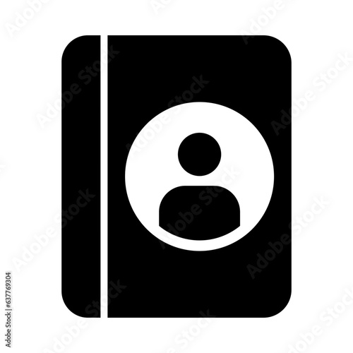 Phonebook Glyph Icon Design