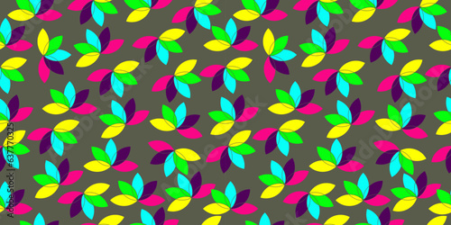 Lotus seamless pattern - colorful floral design. Colored background of flowers. Vector illustration.