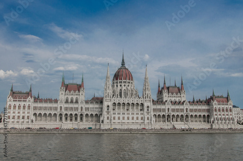 Budapest, Hungary, August 15, 2023. Budapest Parliament. Riverside View.