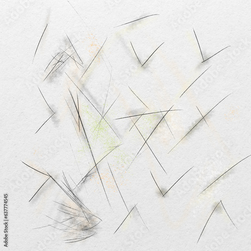 abstract colorful brush shapes with paper texture