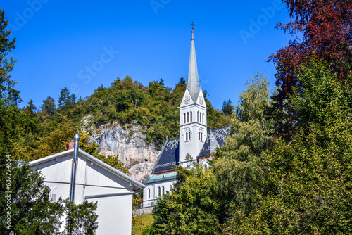 St. Martin's Parish Church among Trees - Bled, Slovenia