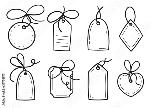 Hand drawn price tag label illustration icon vector doodle