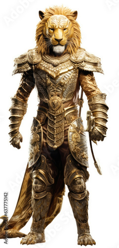 Saka warrior in a golden suit, V-VI century BC. AI generated photo