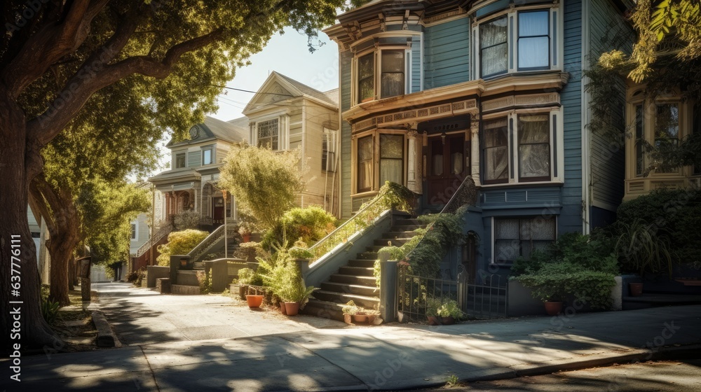 An old house sitting on side of the street