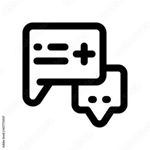 chat line icon. vector icon for your website  mobile  presentation  and logo design.