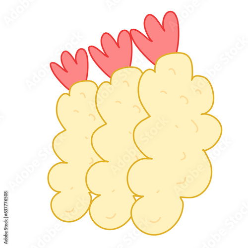 tempura cartoon vector for illustration , decoration