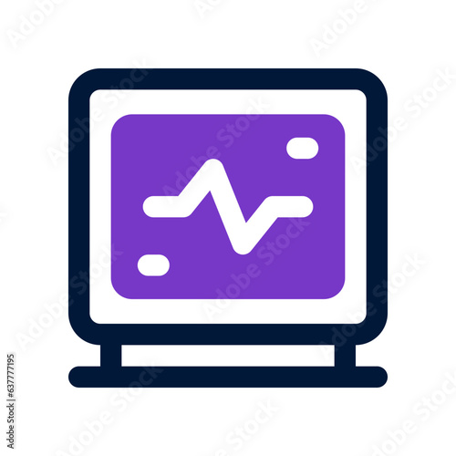 cardiogram duo tone icon. vector icon for your website, mobile, presentation, and logo design.