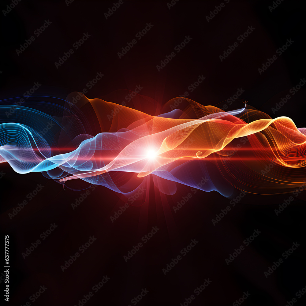 Obraz premium Red Energy Flow Background 