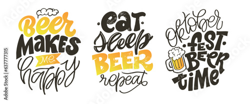 Oktoberfest logotype. Beer Festival vector banner. Illustration of Bavarian festival design on textured background with floral wreath. Blue, white lettering typography for logo, poster, card, postcard