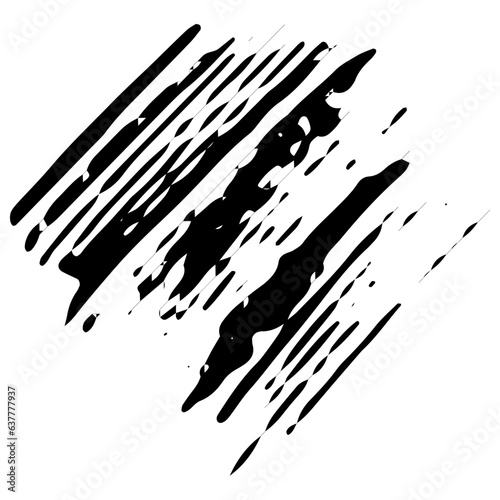 Grunge Hand Drawn Paint Stroke. Brush Scribble Vector Illustration.