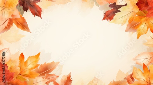  Autumn leaves background with copy space 
