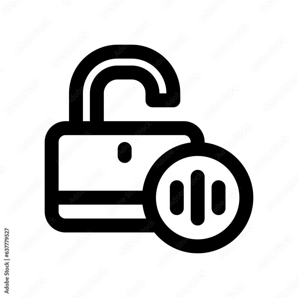 music unlock icon. vector icon for your website, mobile, presentation, and logo design. music unlock icon. vector icon for your website, mobile, presentation, and logo design.