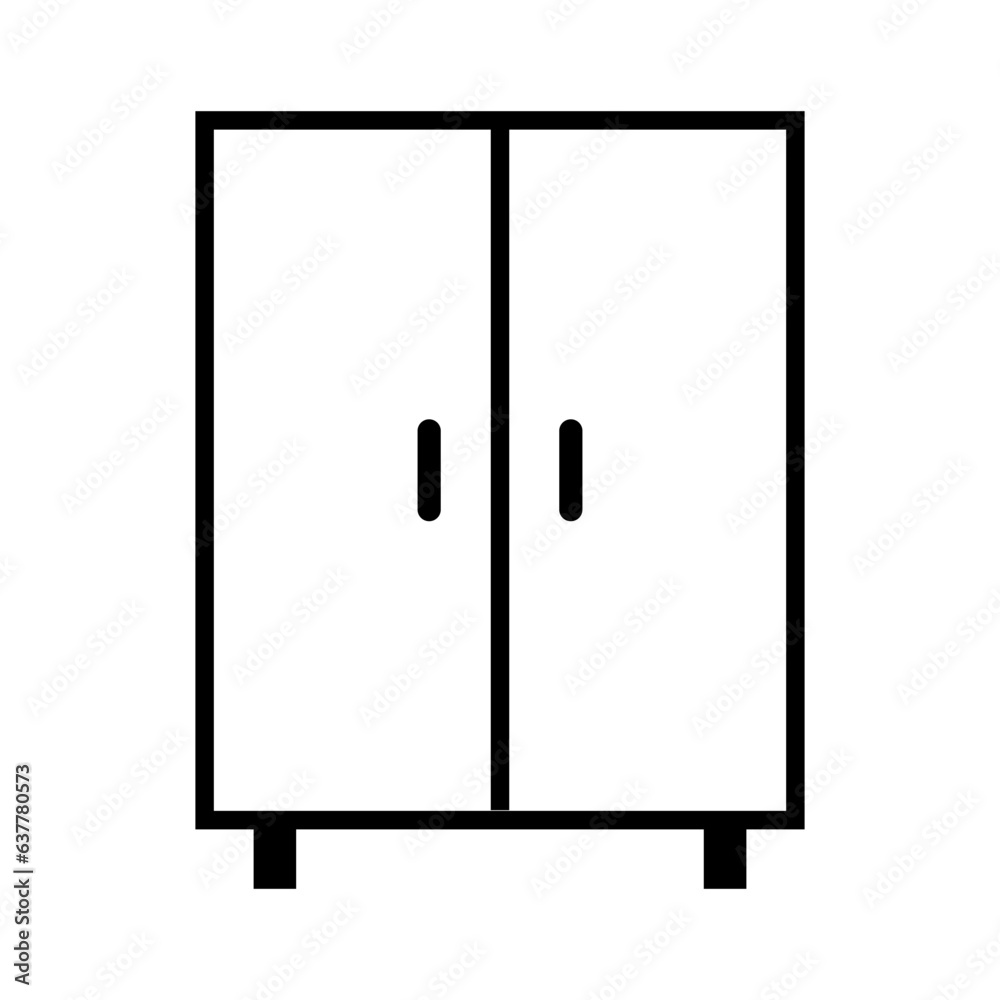 Simple wardrobe icon. Closet. Vector. Simple wardrobe icon. Closet. Vector.