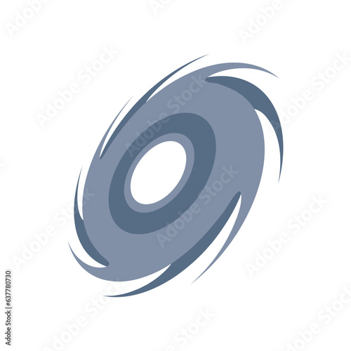 Flat design rotating typhoon icon. Vector.