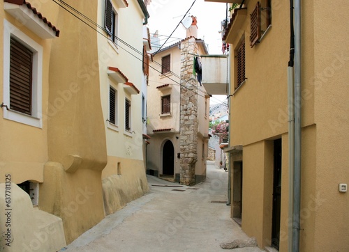 street in Baska  island Krk  Croatia