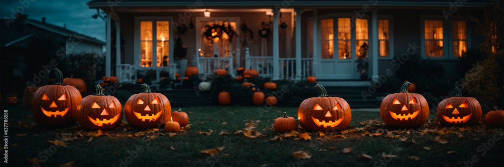 Obraz premium Halloween pumpkins