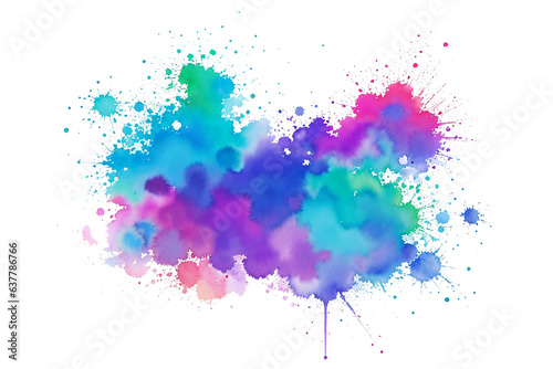 Abstract splash and stains watercolor png with isolated scarlet spot textures