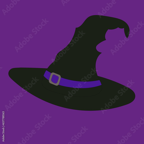 Halloween pumpkin Witch hat seth background pattern