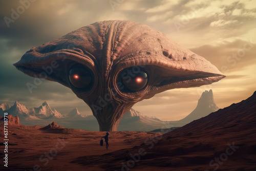 A real strange alien on an unkown planet