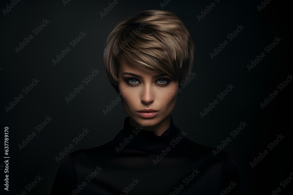 Portrait of a beautiful girl, a model. Portrait of a beautiful girl, a model.