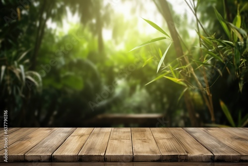 Empty rustic old wooden boards table copy space