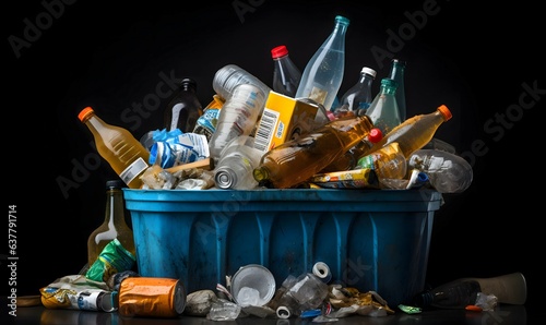 pile of plastic waste trash