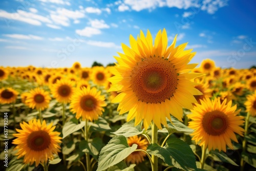 sunflower field on a sunny day