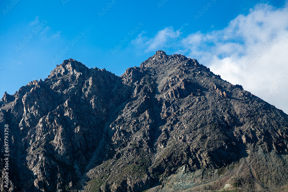 The majestic Big Almaty Peak from the opposite side of the city. Peak height 3680 meters