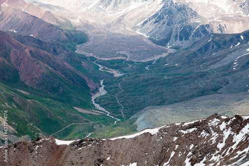 The confluence of several rivers that will flow into the Big Almaty Lake