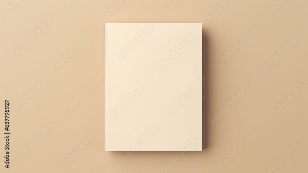 Beige background with mockup copy space for business brand minimalist top view layout Beige background with mockup copy space for business brand minimalist top view layout