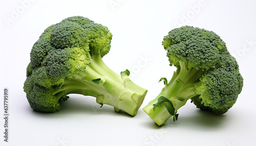 Broccoli on white background 