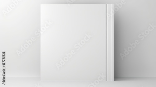white book template on white background close up shot. Mockup image