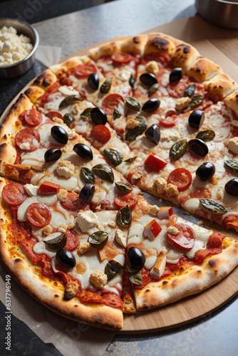 Chicken Cheesy Olive Pizza