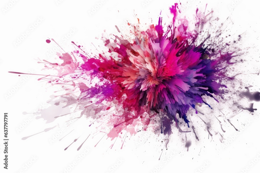 A vibrant burst of colors on a blank canvas A vibrant burst of colors on a blank canvas